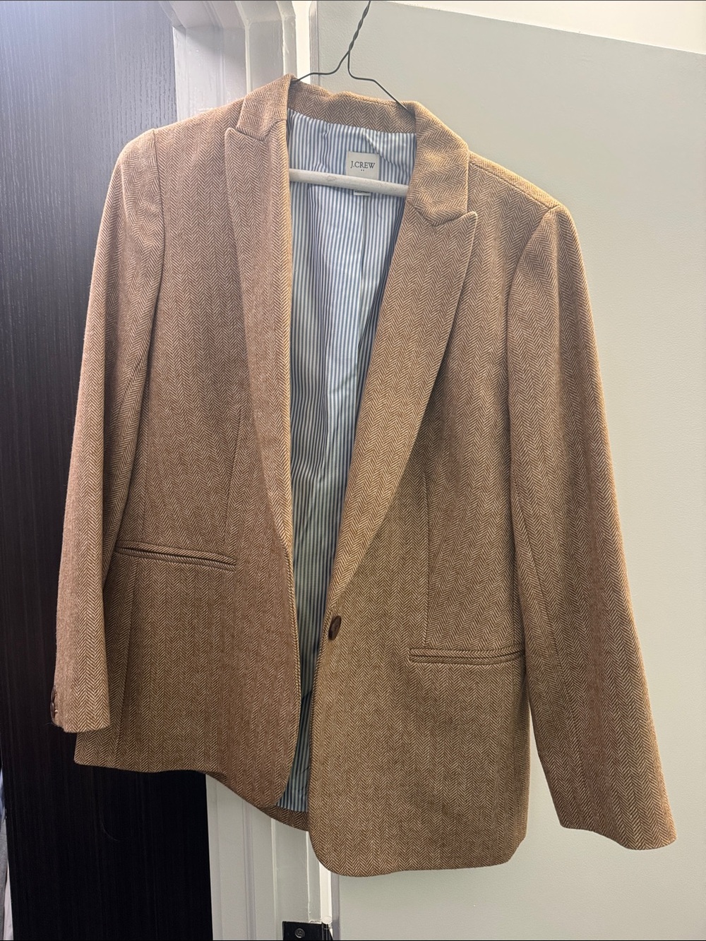 J. Crew women’s Tan Herringbone Blazer